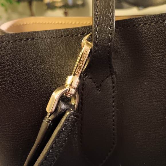 Kate Spade Black Leather Tote Bag - Picture 4 of 12